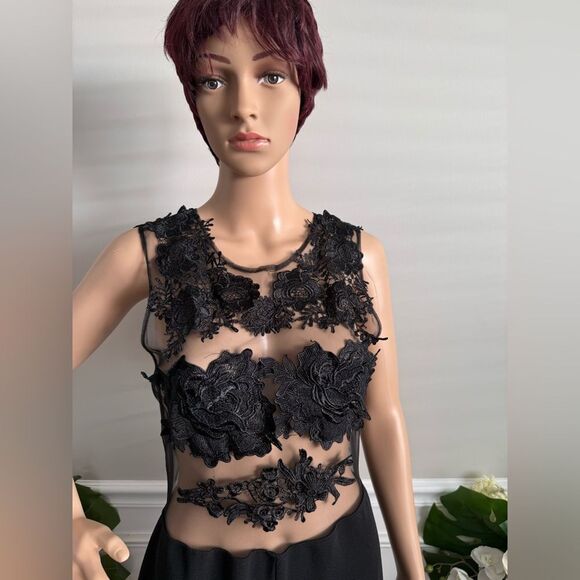Black sheer jumpsuit - Picture 5 of 8